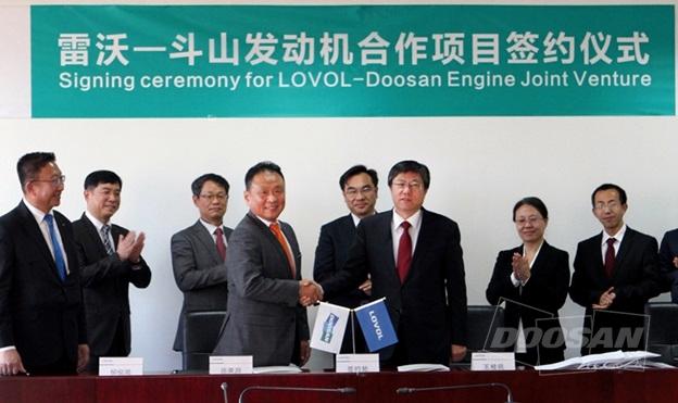 Doosan Infracore与中国农机第一企业雷沃成立合资公司