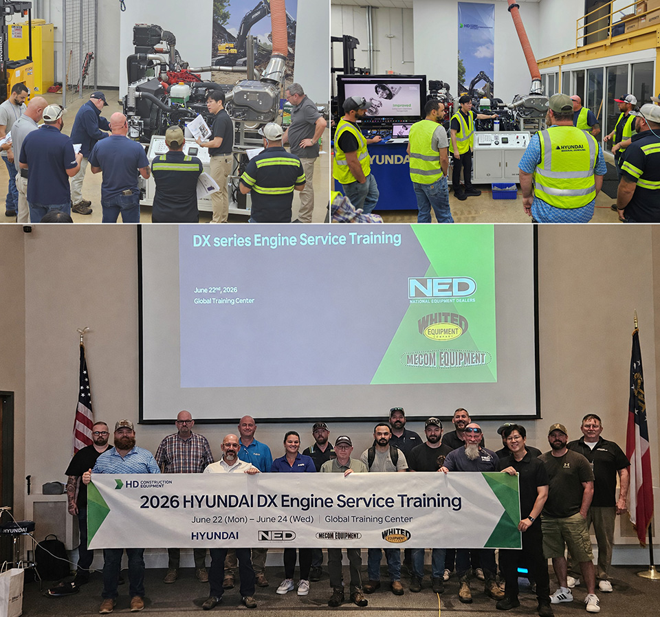 From June 22 to 24, HD Construction Equipment provided DX engine service technology training for service personnel from the North American subsidiary, as well as executives and employees from major dealerships.